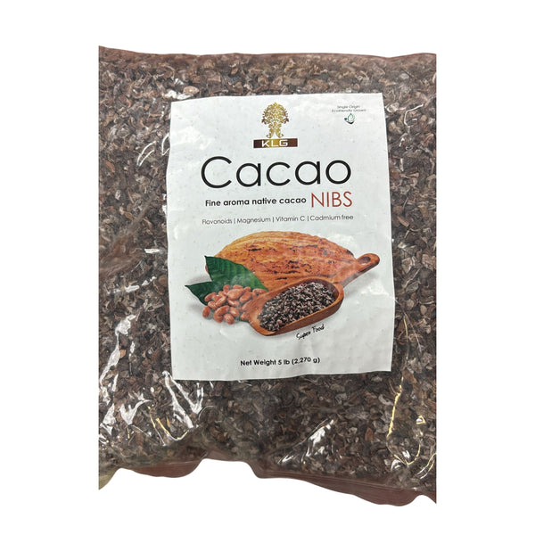 KLG Cacao Nibs 5 lbs – Fine Aroma Native Cacao | Superfood, Cadmium Free