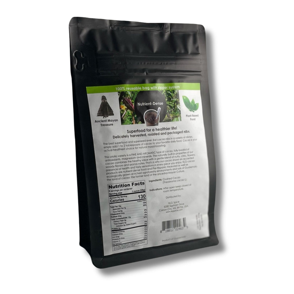 KLG Fine Aroma Cacao Nibs – 8 oz | Superfood, Cadmium Free