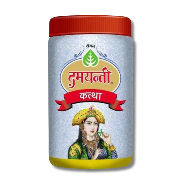 Damayanti Kattha – 50g Jar | Premium Catechu for Paan, Astringent & Digestive