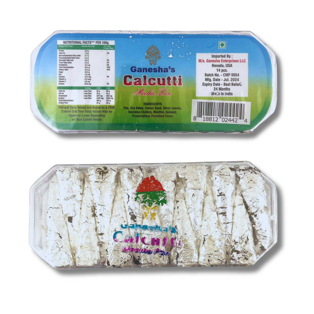 Calcutti Paan – 14 Pieces | Silver-Wrapped Indian Sweet Paan | Mouth Freshener & Digestive
