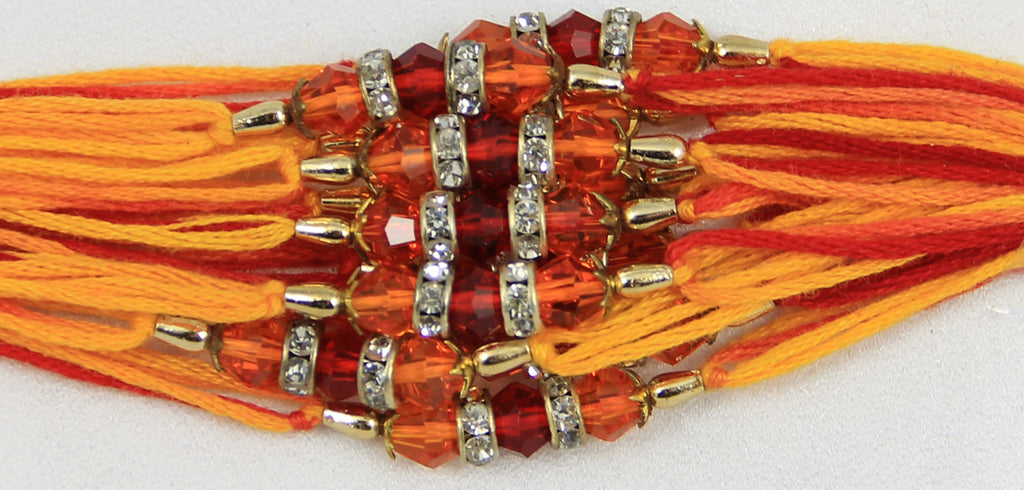 1 Box of Indian Handmade Rakhi Bracelets (Friendship Bracelets) 1450 - Multiple Colors