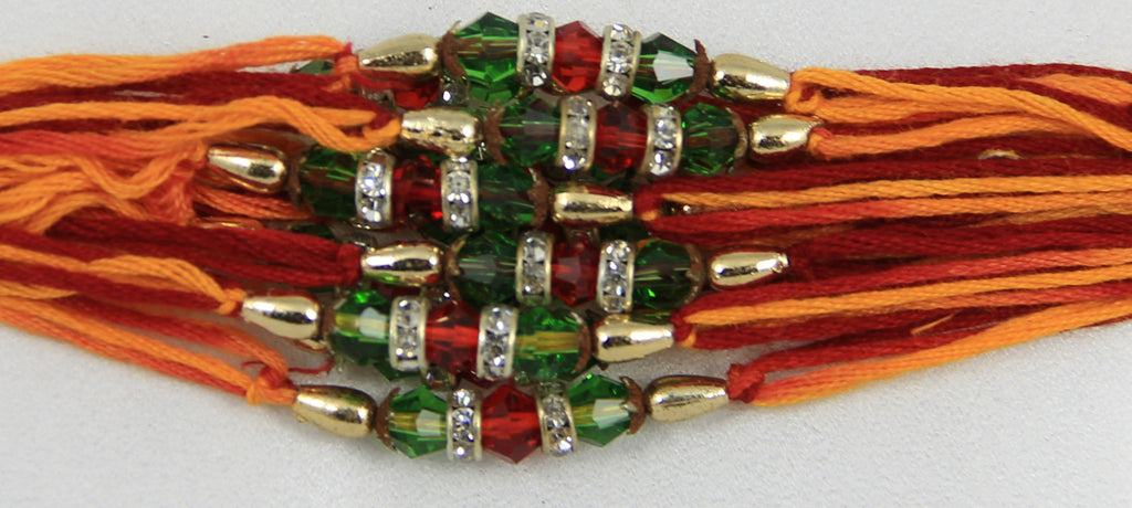 1 Box of Indian Handmade Rakhi Bracelets (Friendship Bracelets) 1450 - Multiple Colors
