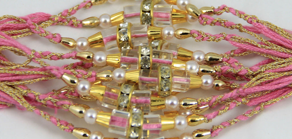 1 Box of Indian Handmade Rakhi Bracelets  (Friendship Bracelets) 1428 - Multiple Colors