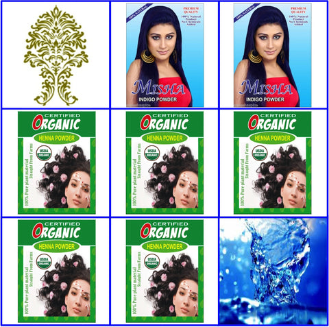 2 Pure Indigo 5 USDA Certified Organic Henna Hair Color. 100g Ea.