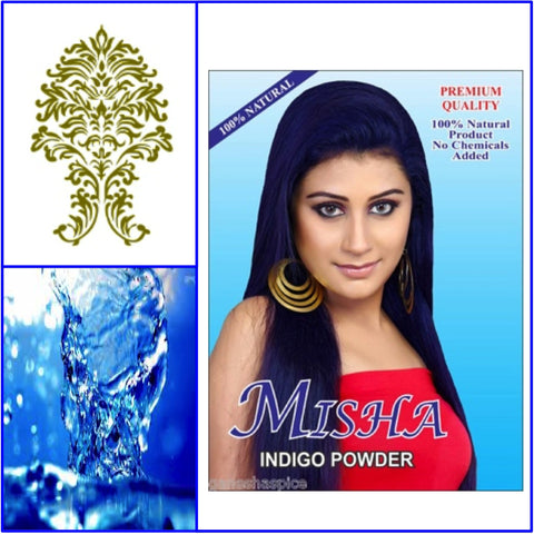 ONE Box. Pure Indigo Blue. Hair Color Powder. 100g.